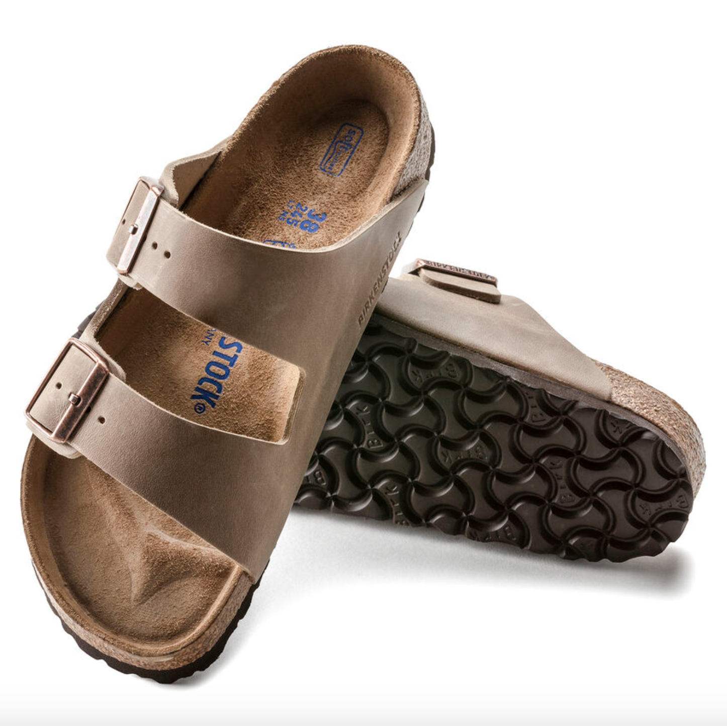 Birkenstock- Arizona Soft Footbed Oiled Leather Iron