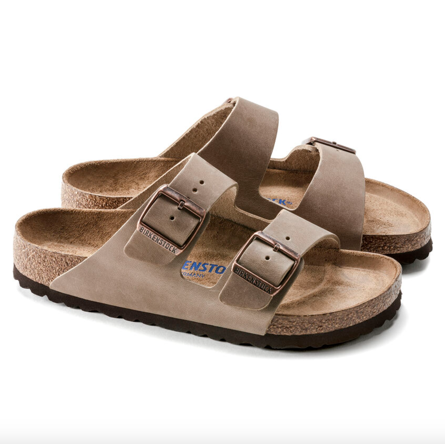 Birkenstock- Arizona Soft Footbed Oiled Leather Iron