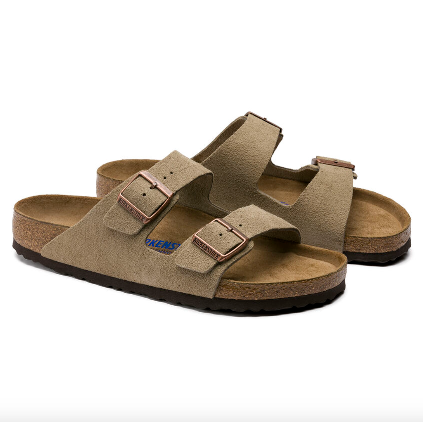 Birkenstock- Arizona Soft Footbed Taupe Suede