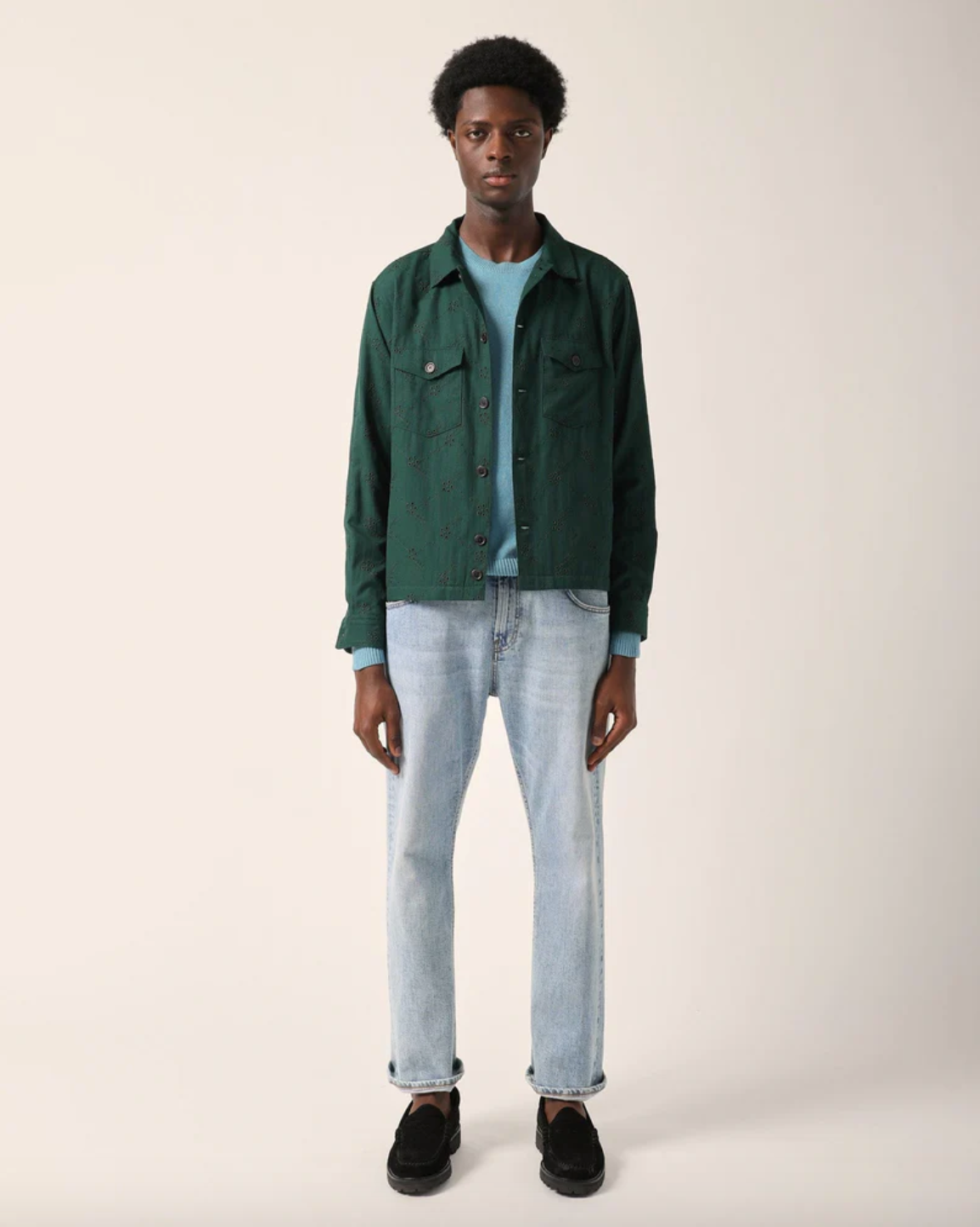 Corridor- Eyelet Military Jacket Green