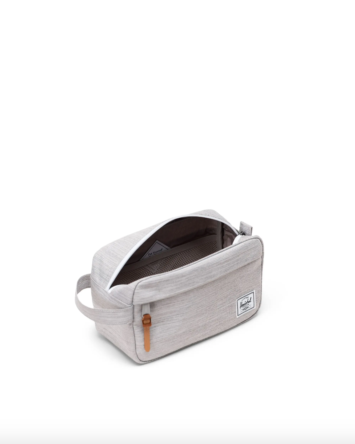 Herschel- Chapter Travel Kit Light Grey Crosshatch