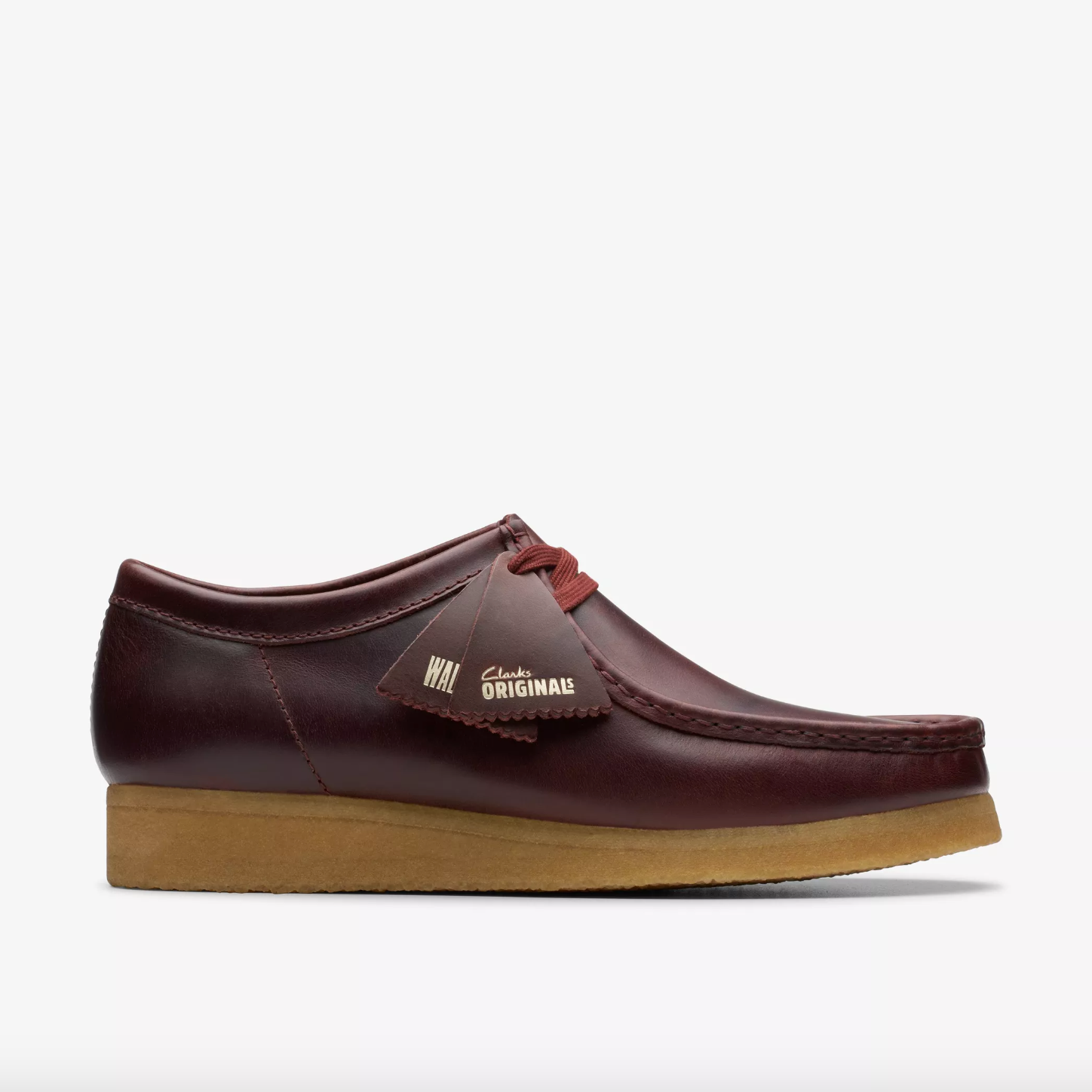 Clarks- Wallabee Deep Red Leather Clarks- Wallabee Deep Red Leather