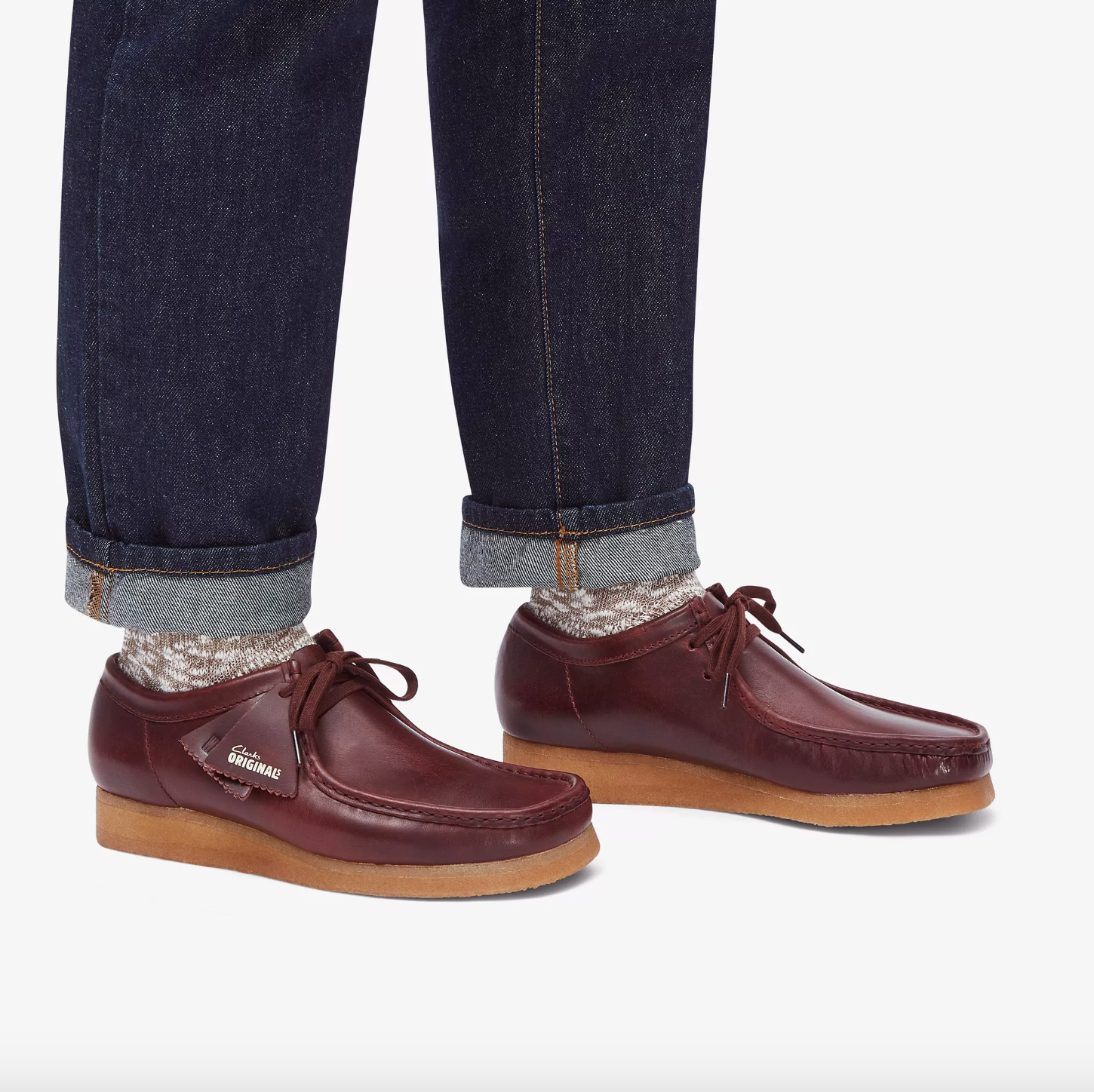 Clarks- Wallabee Deep Red Leather