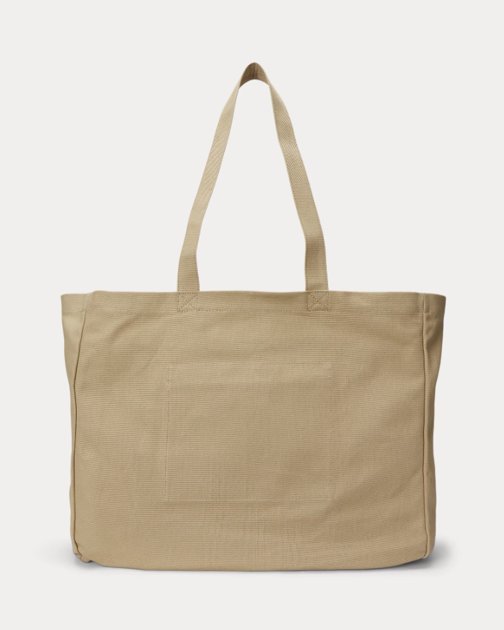 Polo Ralph Lauren - Embroidered Canvas Tote in Tan