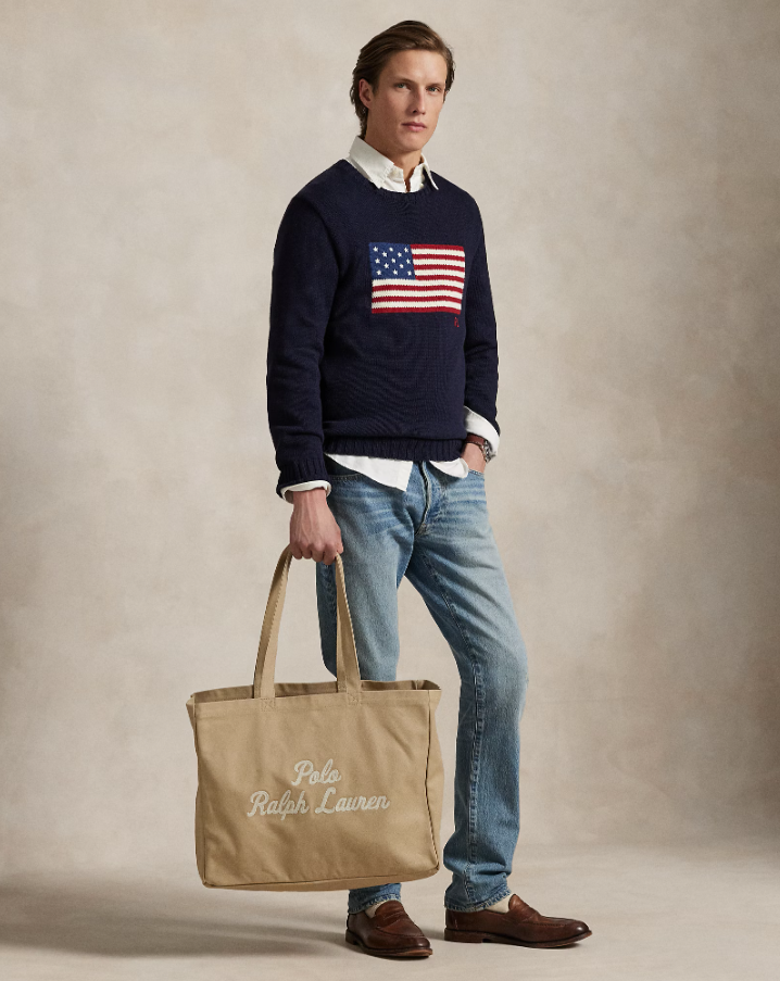Polo Ralph Lauren - Embroidered Canvas Tote in Tan