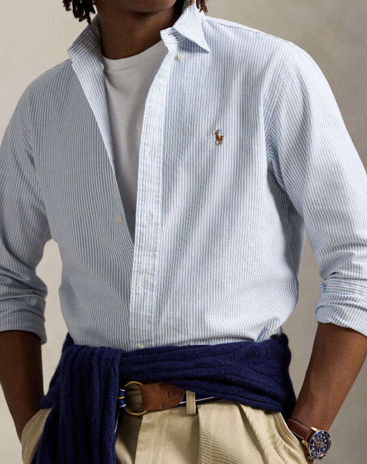 Polo Ralph Lauren - Striped Oxford Sport Shirt in Blue Classic Fit