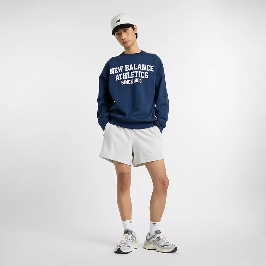New Balance - Varsity French Terry Graphic Crew ~ Navy