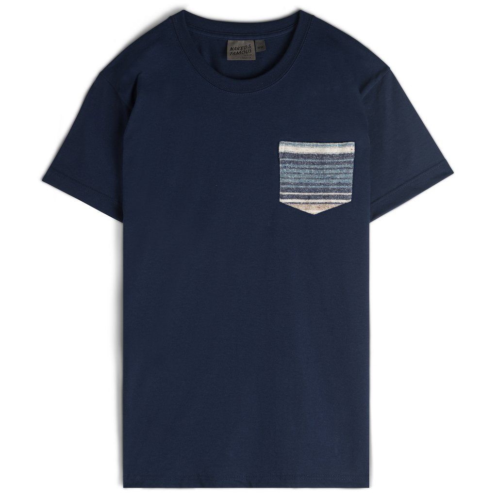 Naked& Famous- Pocket Tee Heavyweight Stripe