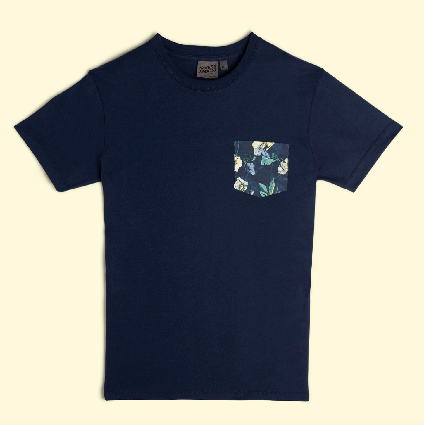 Naked & Famous- Pocket Tee S/S Flowering Painting