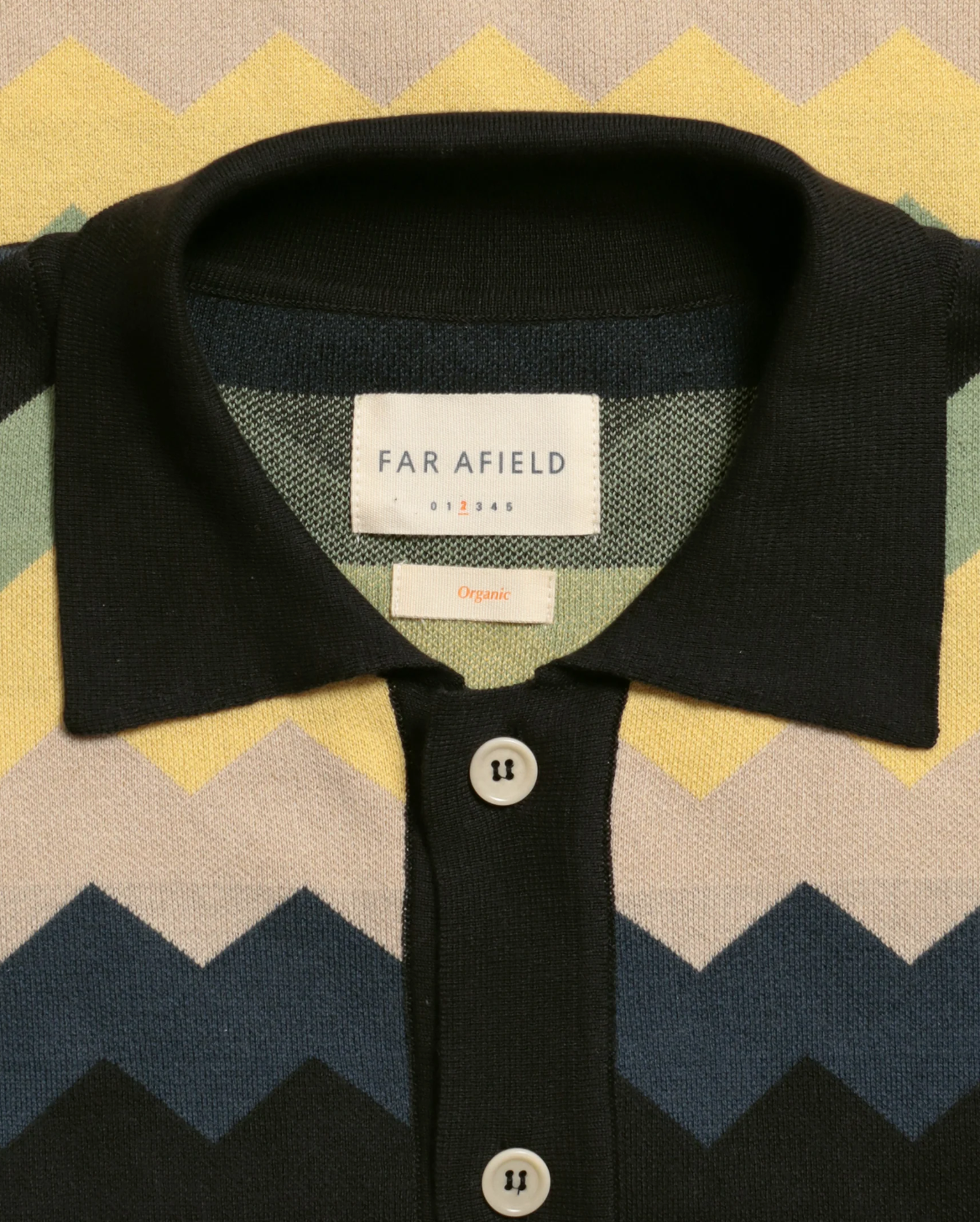 Far Afield- Zig S/S Cardigan Zig Meteorite Black