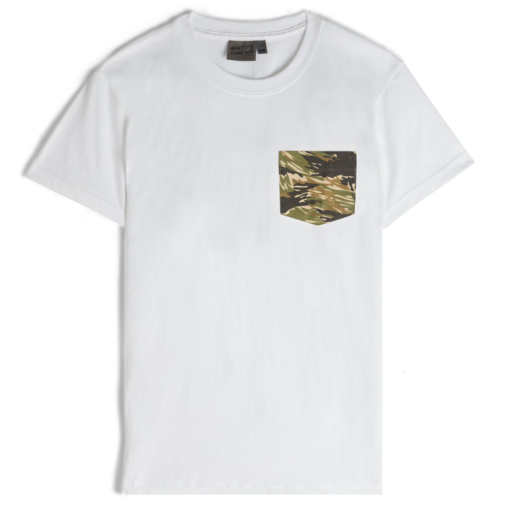 Naked& Famous- Pocket Tee Tiger Camo