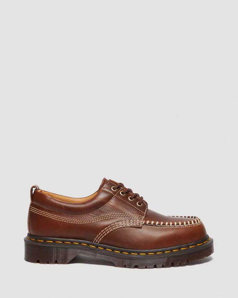 Dr. Martens - Lowell Leather Moc Toe Shoes in Butterscotch Orleans