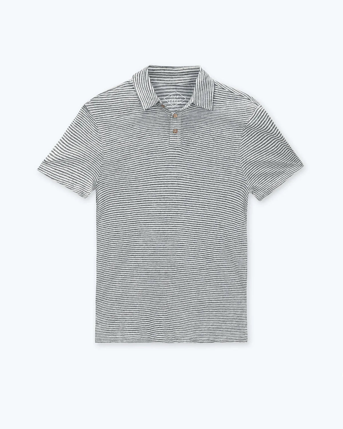 Alex Crane - Knit Polo in Lines