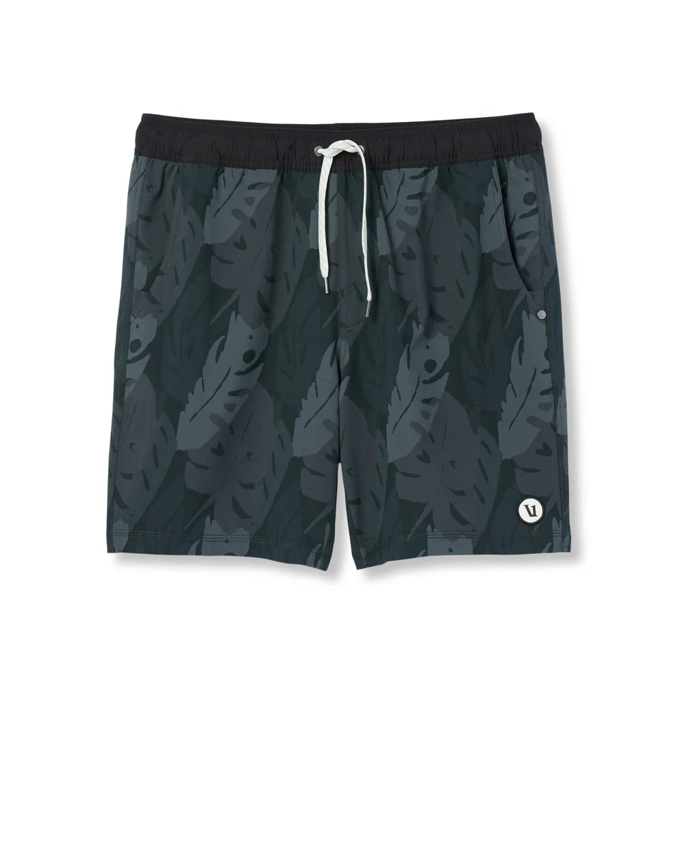 Vuori - Kore Short Lined 7” in Black Leaves