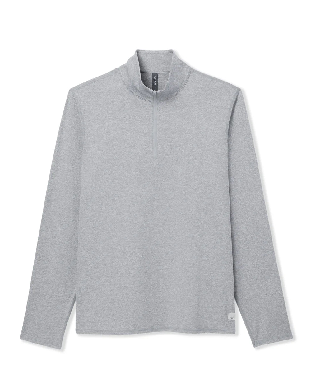 Vuori - Ponto 1/2 Zip Mock Neck in Light Heather Grey