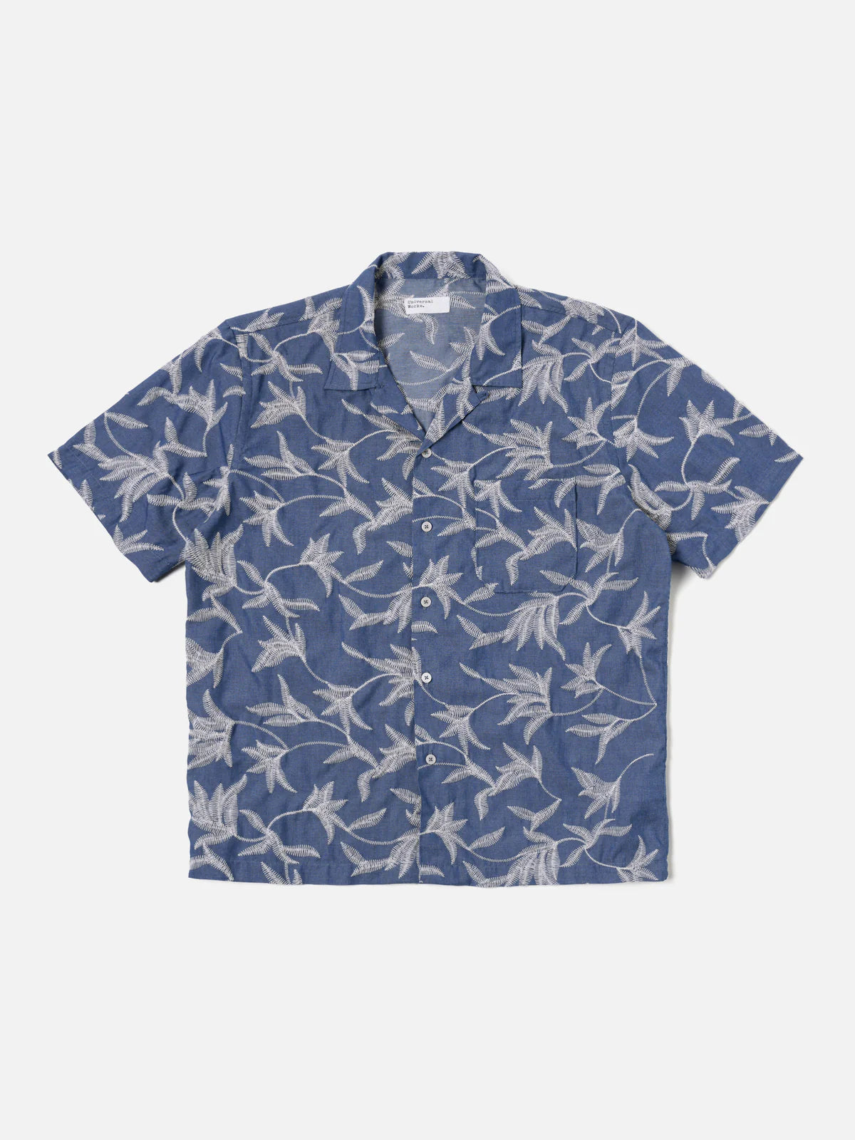 Universal Works - Road Shirt in Indigo Summer Jungle Cotton