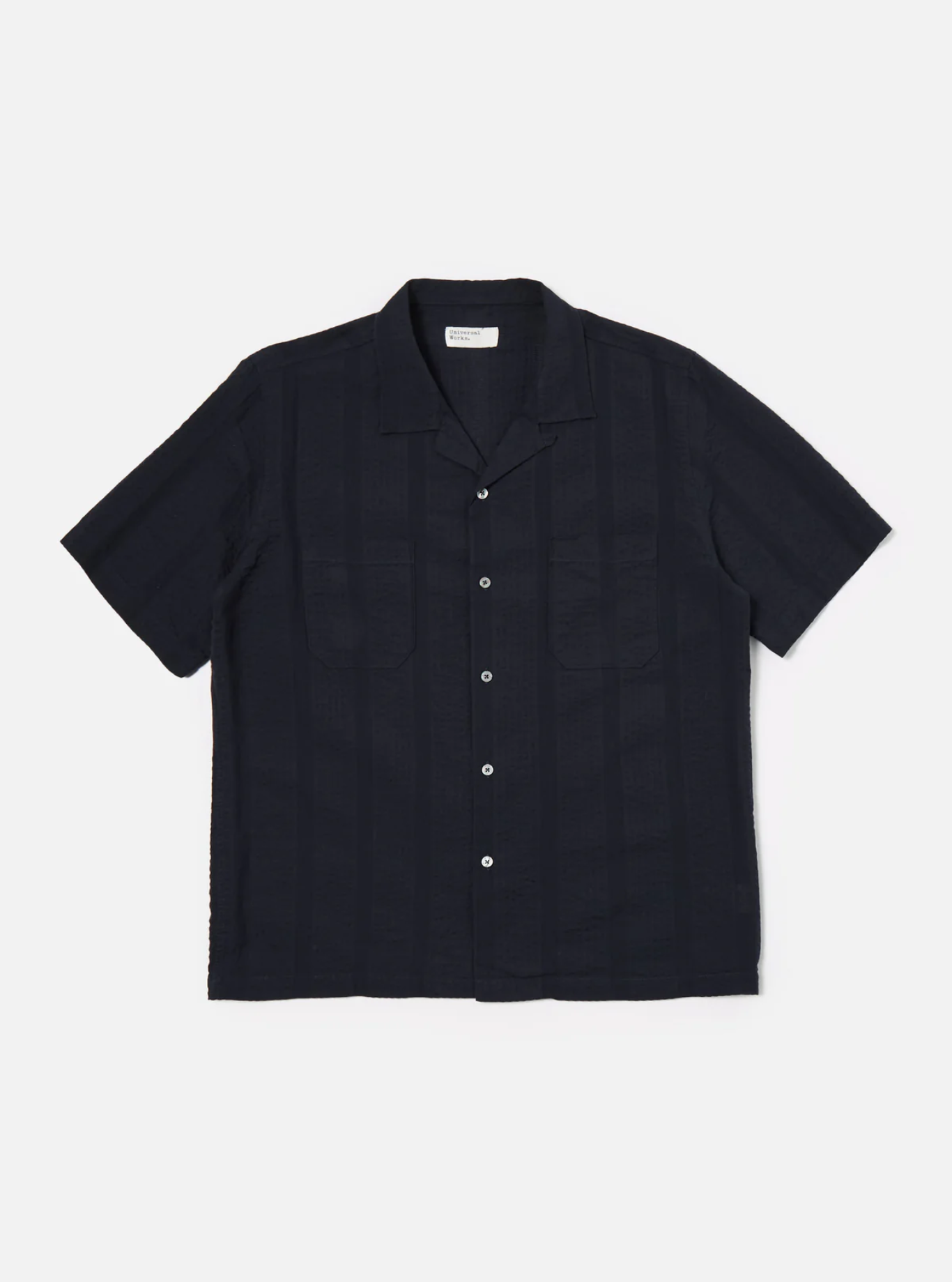 Universal Works - Sal Road Shirt in Navy Maui Cotton