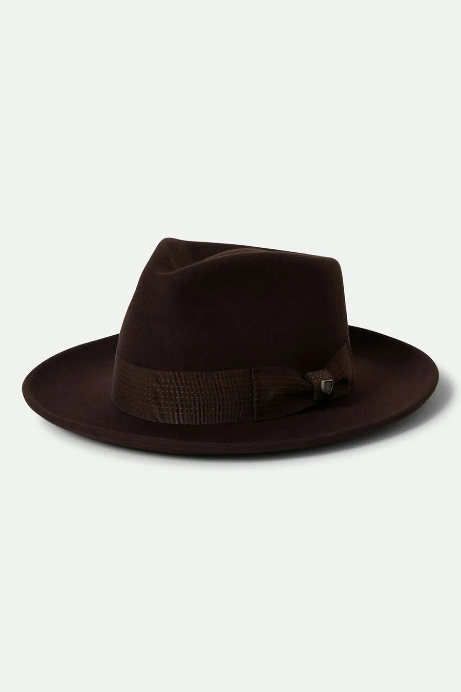 Brixton - Swindle Convertabrim Fedora in Dar Brown and Chocolate