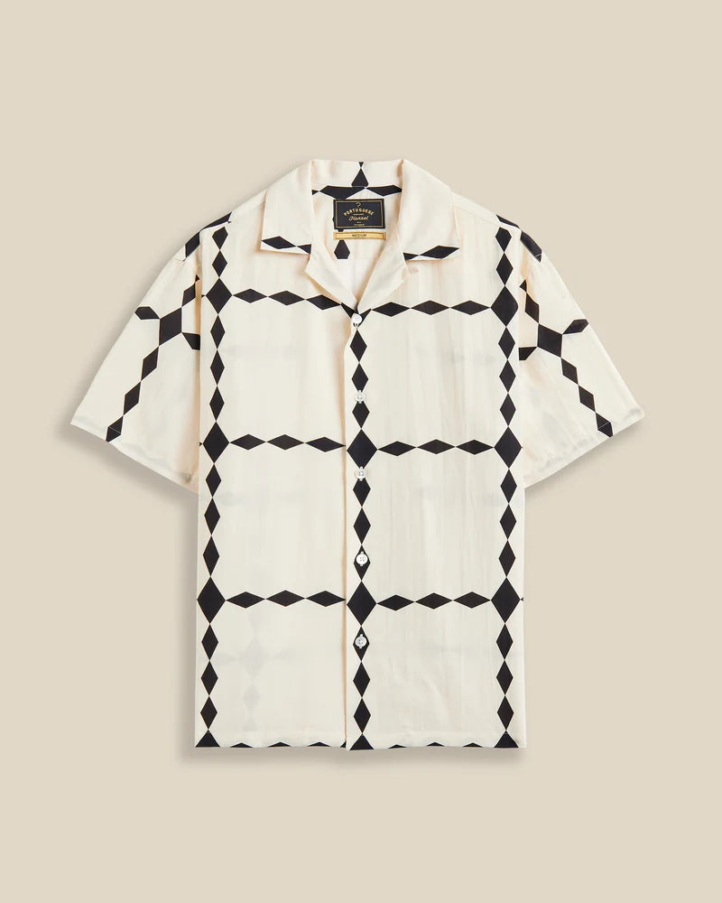 Portuguese Flannel - Diamonds in Black