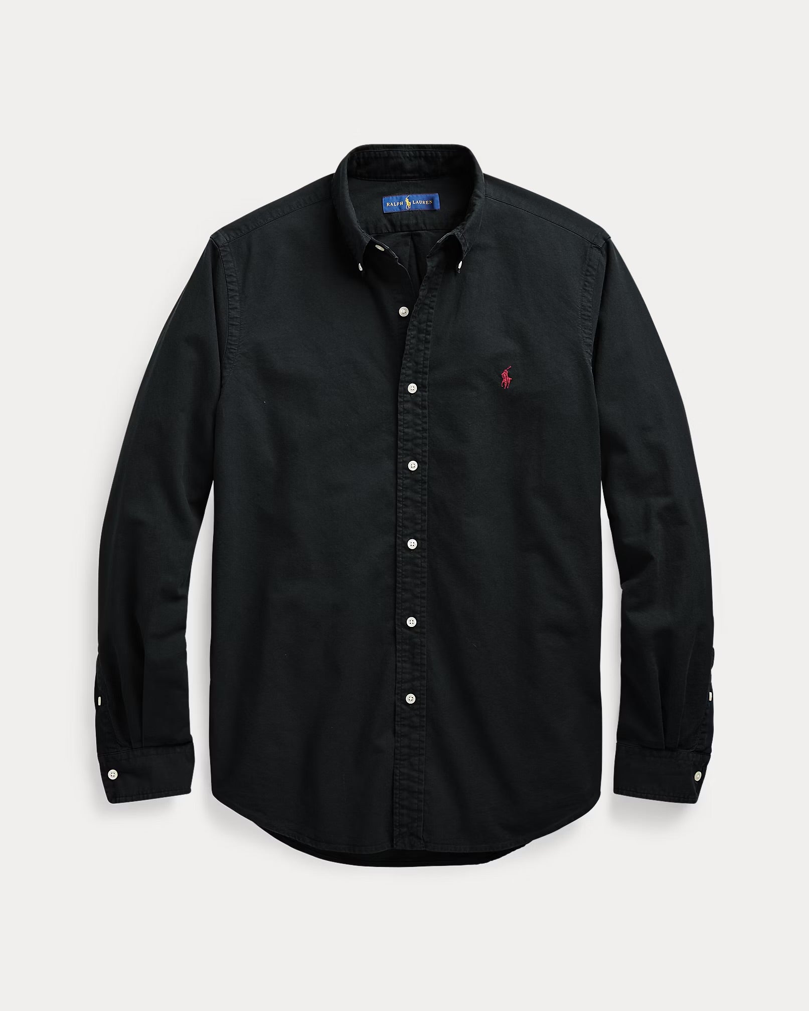 Polo Ralph Lauren - Garment-Dyed Oxford Shirt in Black Classic Fit