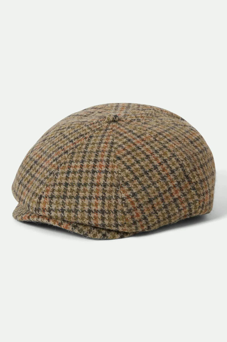 Brixton - Brood Snap Cap in Oatmeal/Charcoal Houndstooth