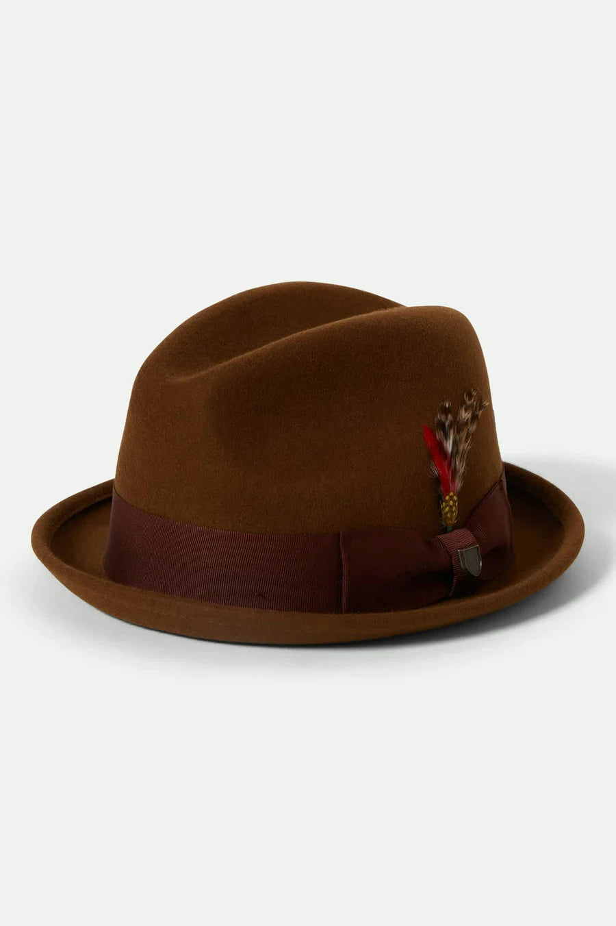 Brixton - Gain Fedora in Coffee and Chestnut