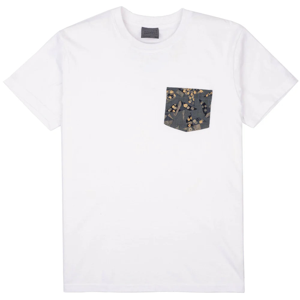 Naked & Famous - Pocket Tee: Origami Poplin in White