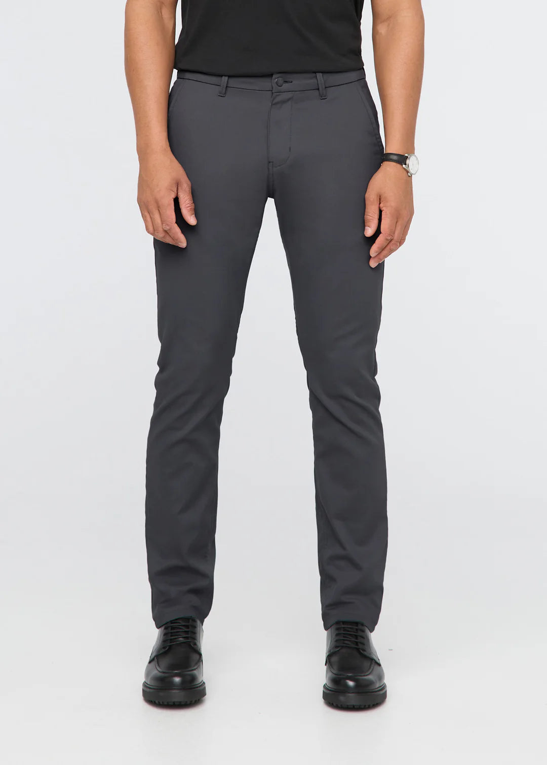Duer - NuStretch Relaxed Taper Trouser in Charcoal