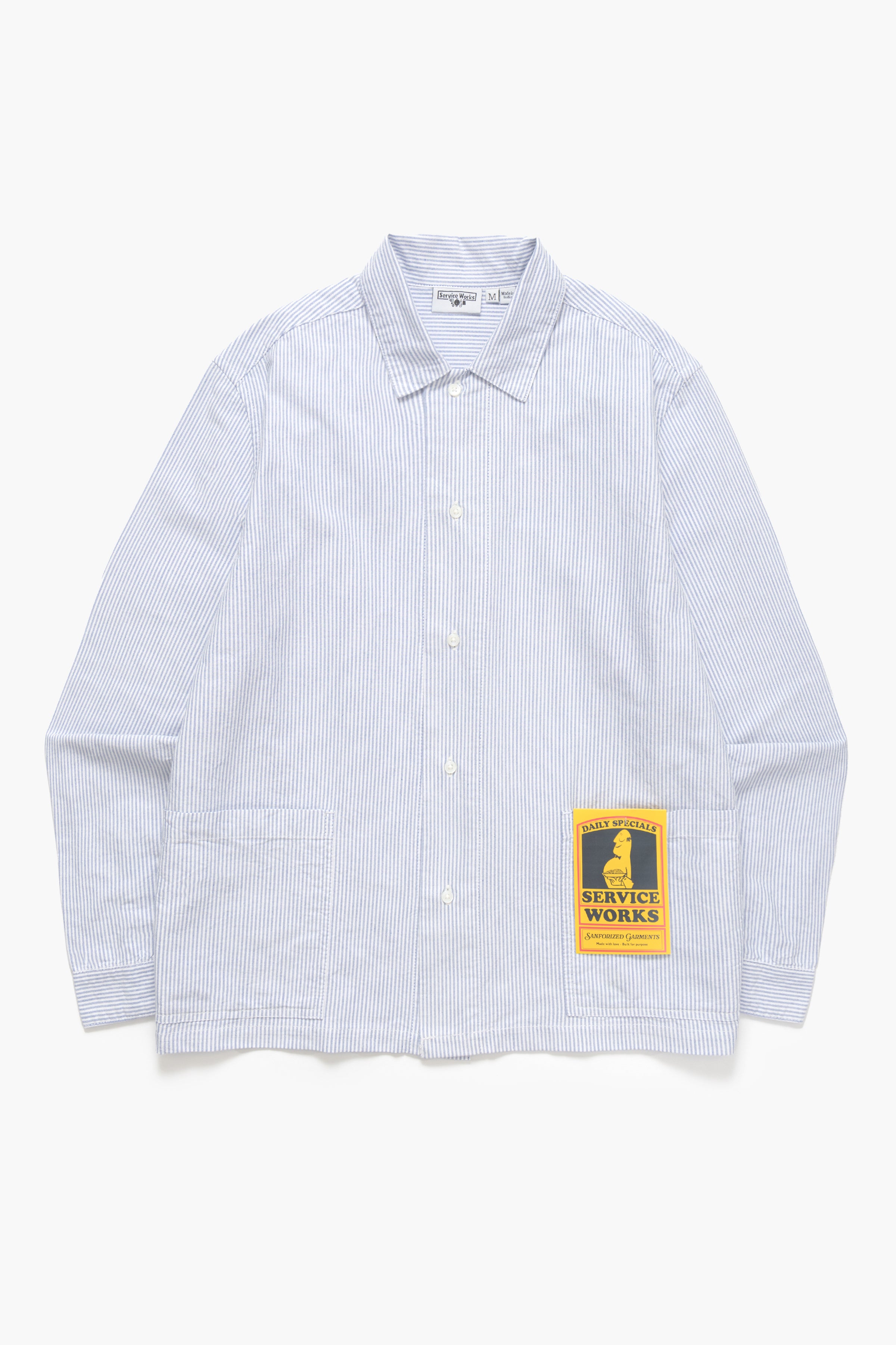 Service Works - Waiter Shirt in Oxford Blue Striped