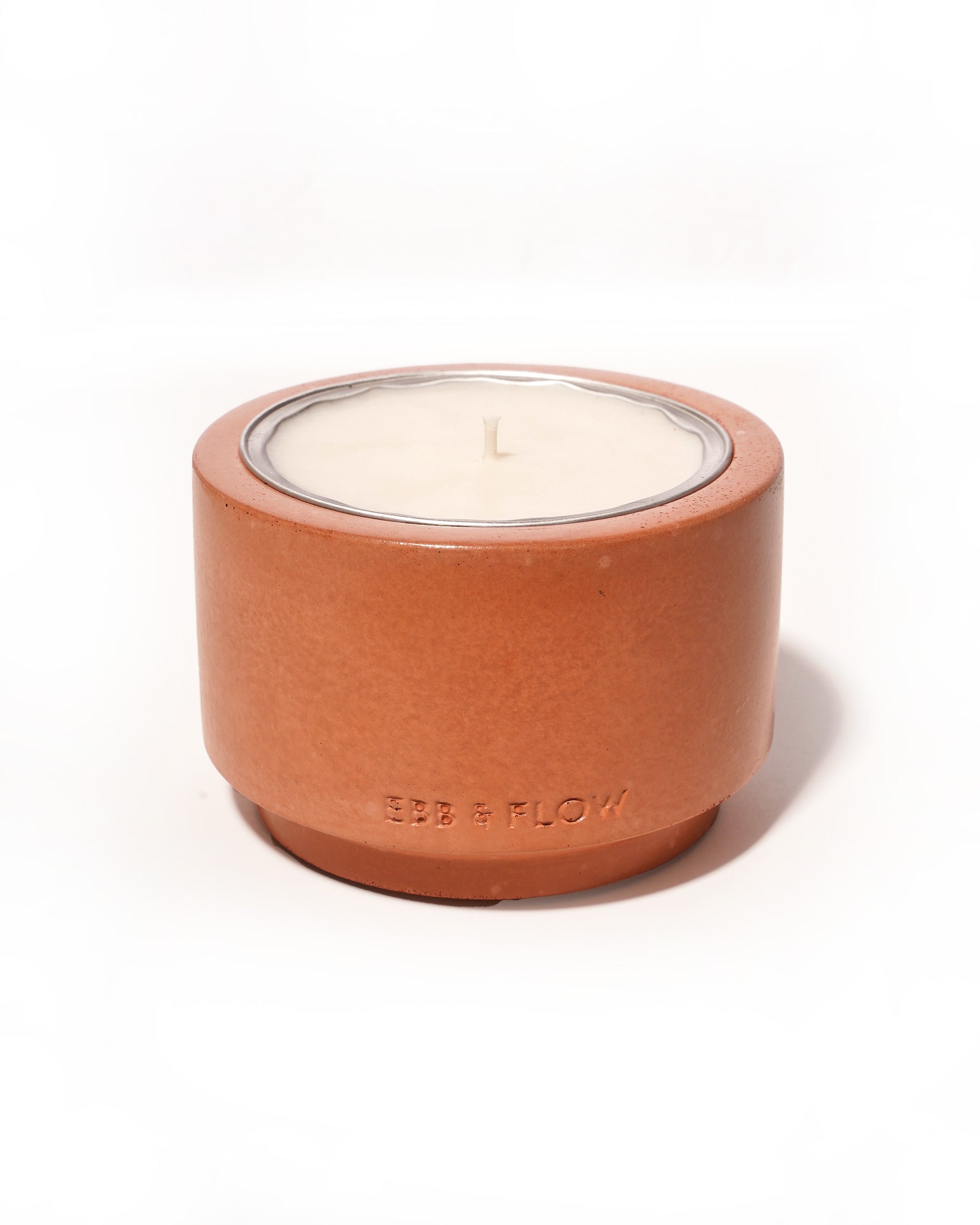 Ebb and Flow - Refillable Concrete Candle in Tangerine and Black Pepper