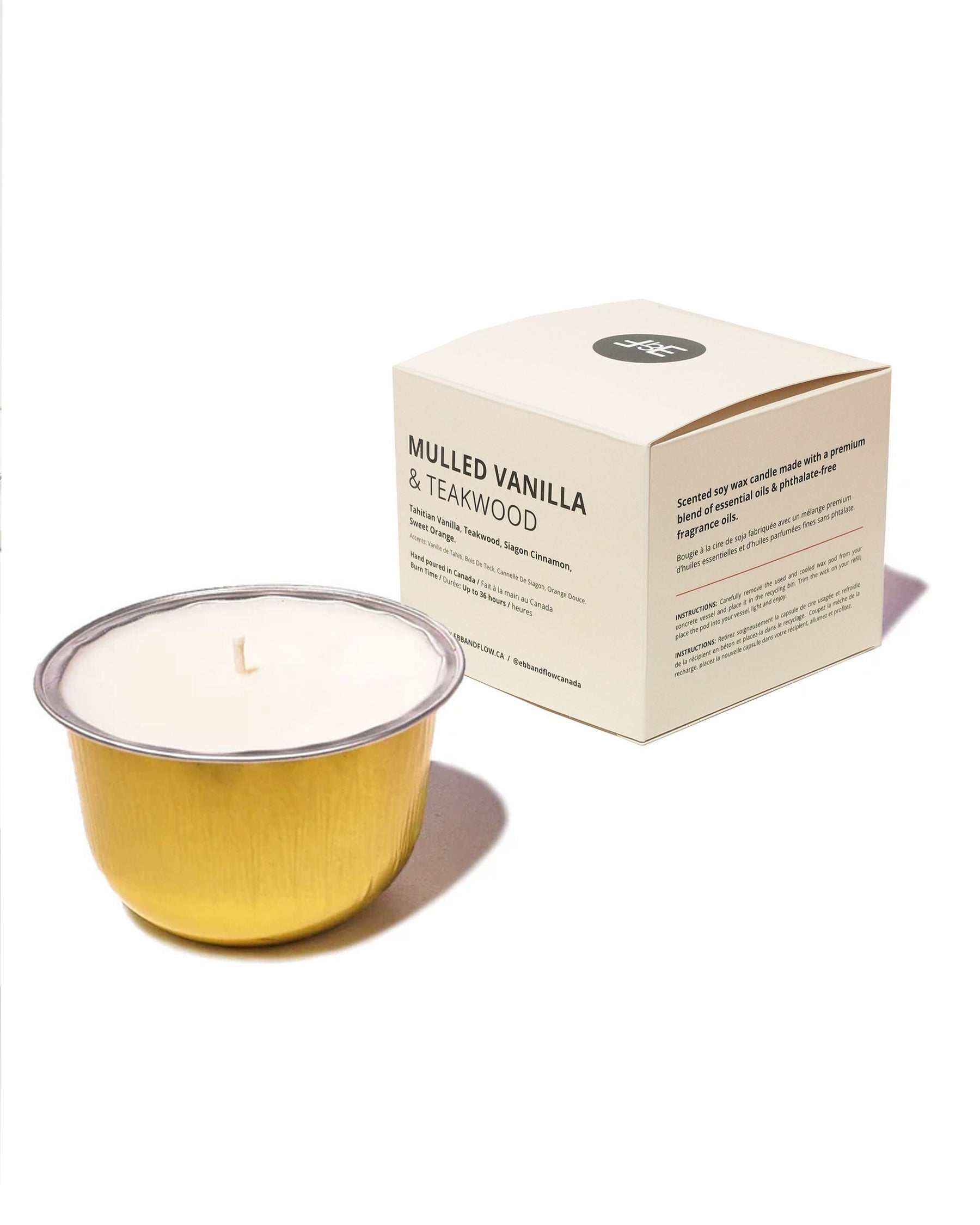 Ebb and Flow - Candle Refill in Vanilla and Teakwood