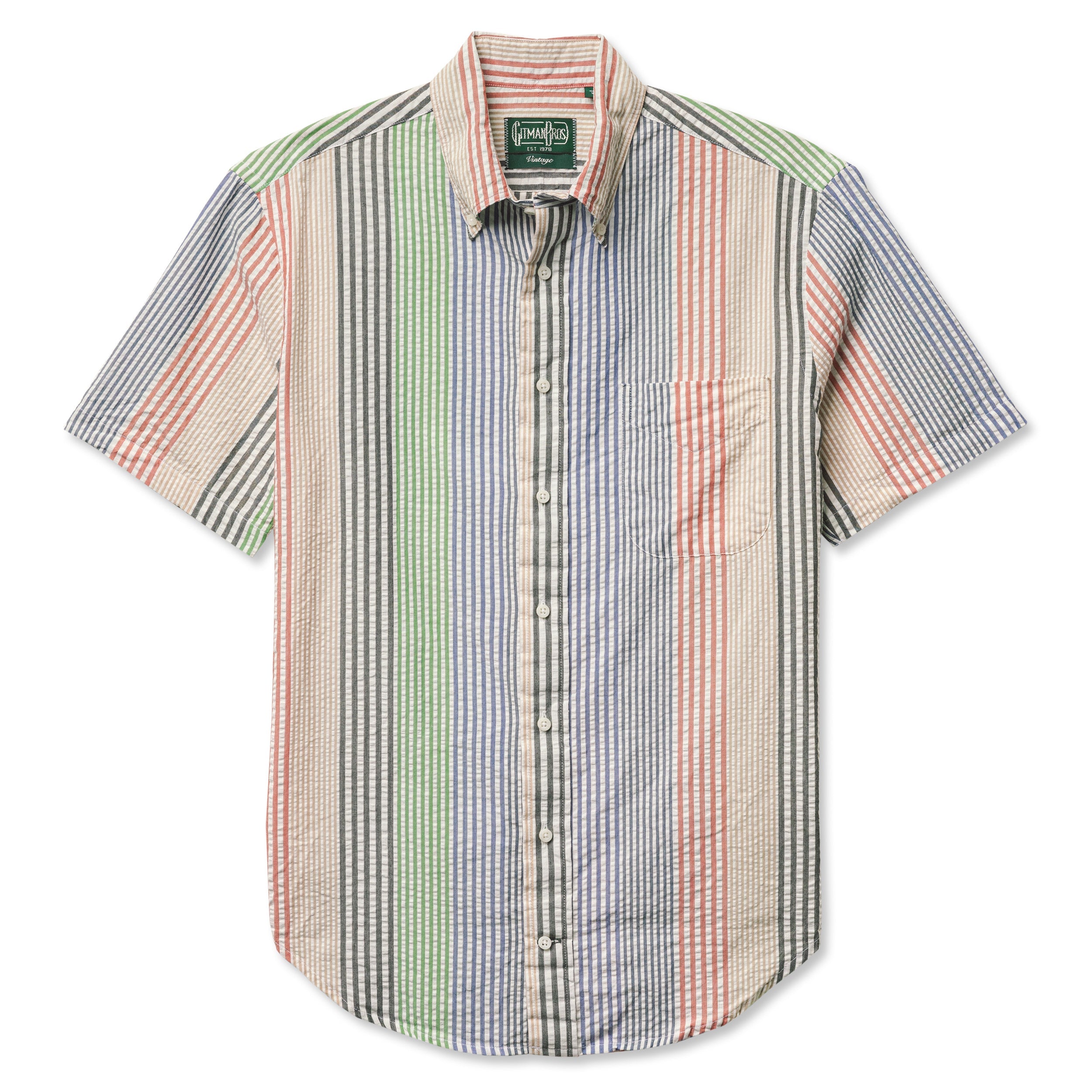 Gitman Vintage- VS Cabana Multi-Striped Seersucker