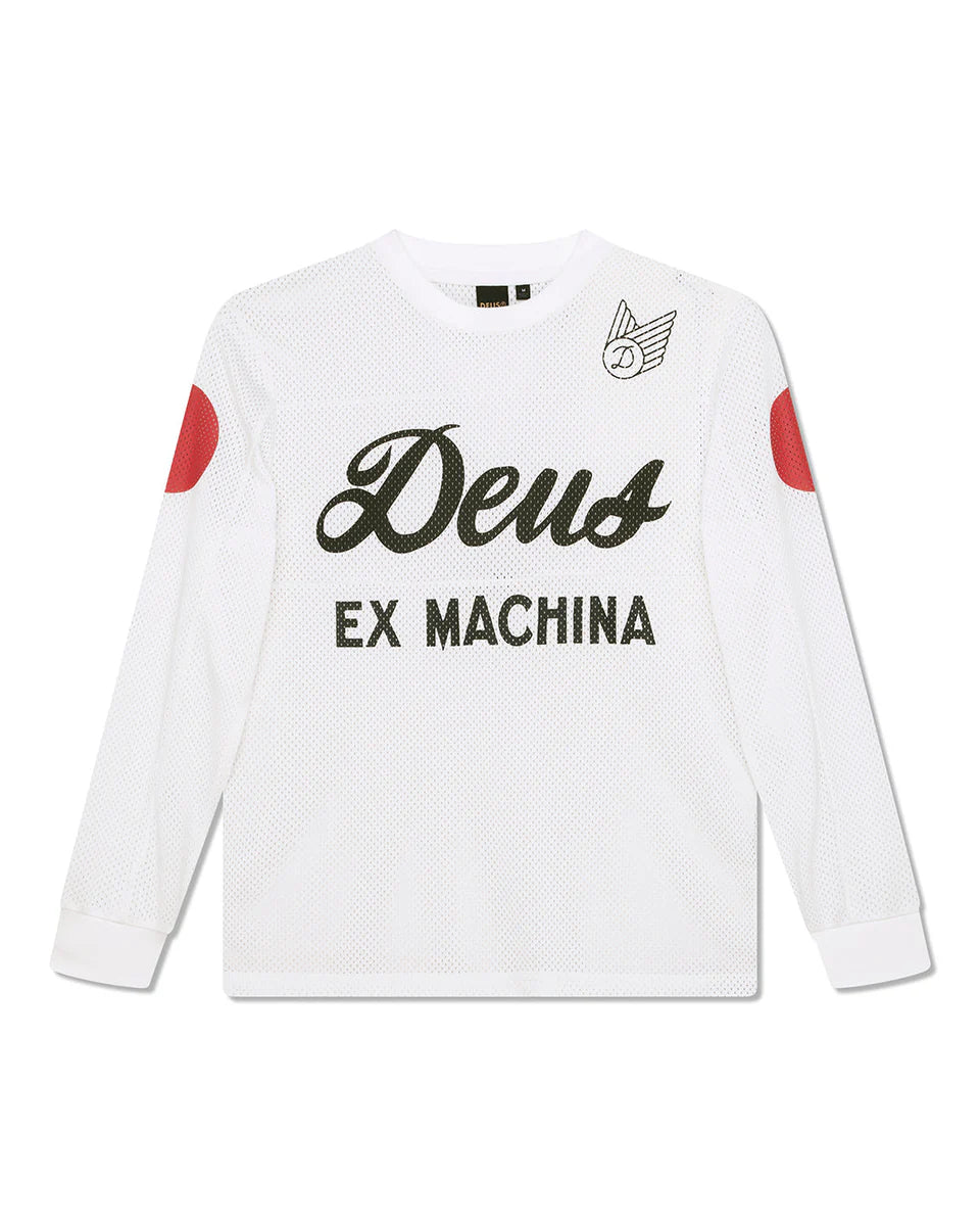 Deus ex Machina - Saber Moto Jersey in Vintage White