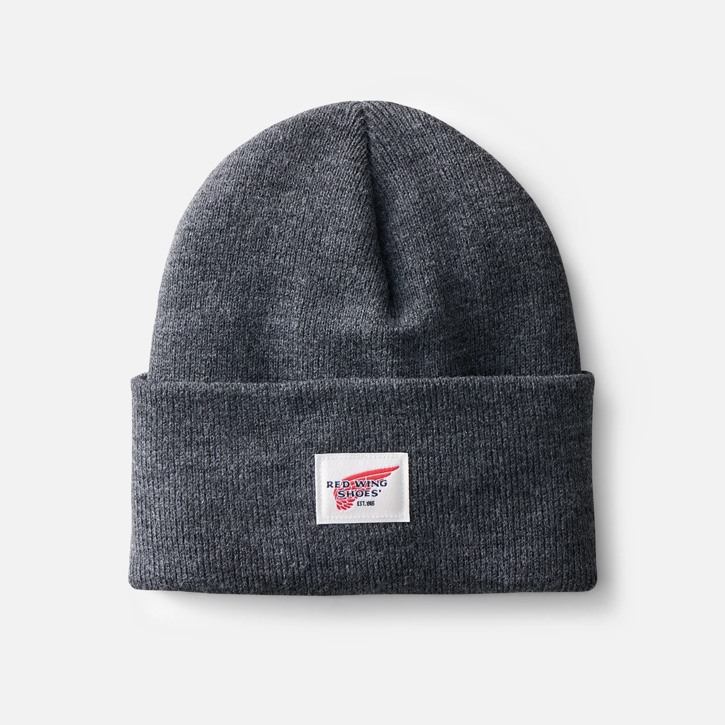 Red Wing - Logo Knit Beanie in Dark Grey Heather