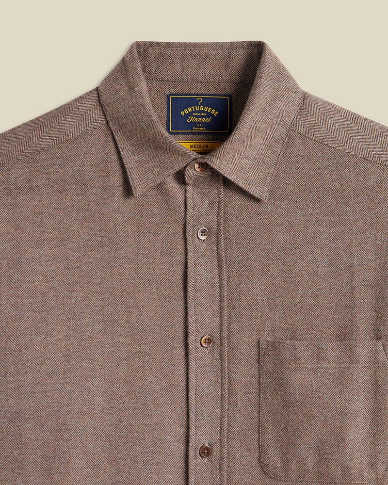 Portuguese Flannel - Espiga in Brown