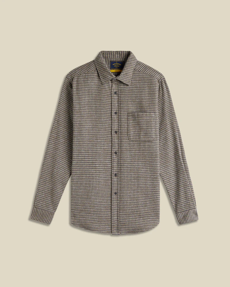 Portuguese Flannel - Abstract Pied Poule in Charcoal