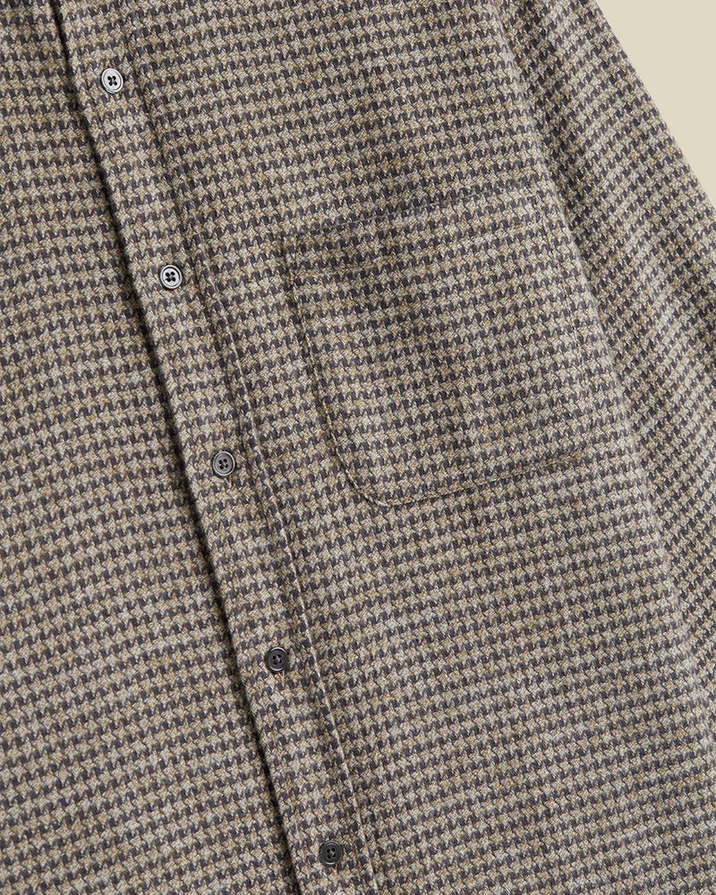 Portuguese Flannel - Abstract Pied Poule in Charcoal