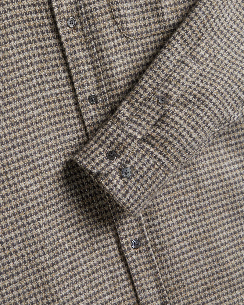 Portuguese Flannel - Abstract Pied Poule in Charcoal