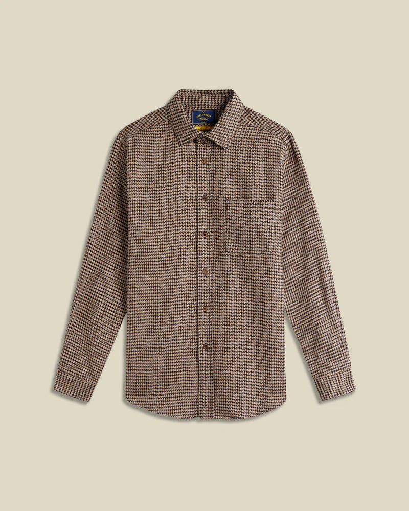 Portuguese Flannel - Abstract Pied Poule in Navy