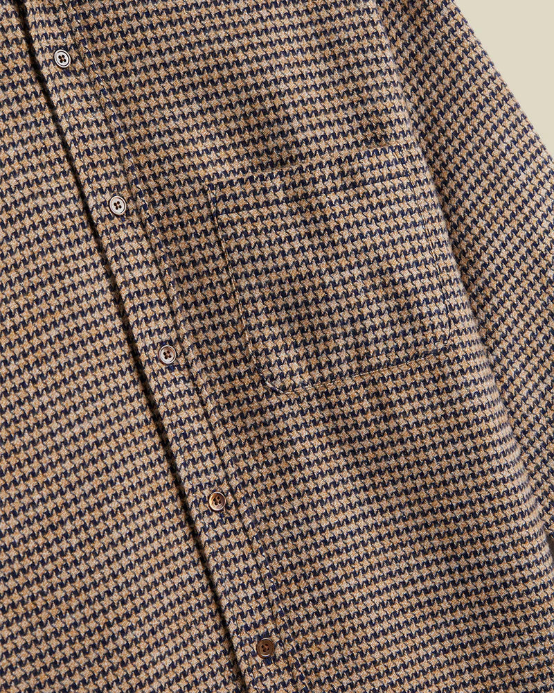Portuguese Flannel - Abstract Pied Poule in Navy