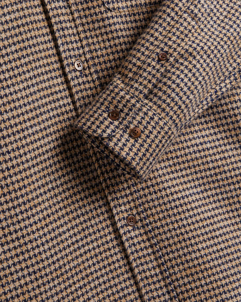 Portuguese Flannel - Abstract Pied Poule in Navy