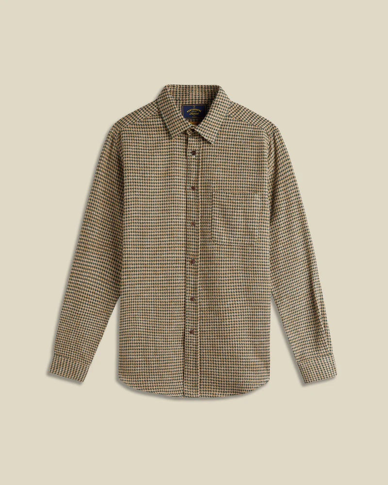 Portuguese Flannel - Abstract Pied Poule in Green