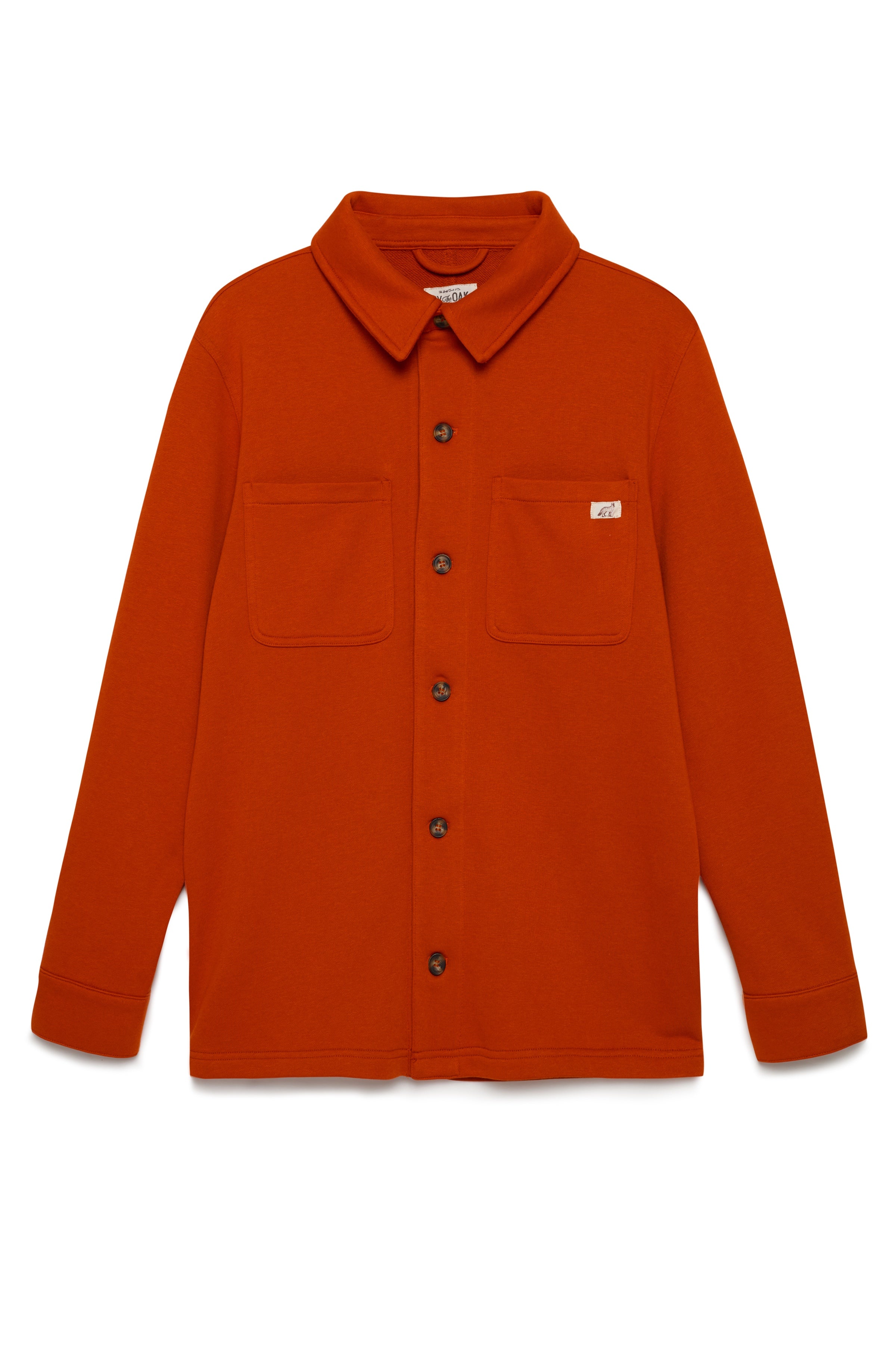 By The Oak - Button Down Sweatshirt in Rust