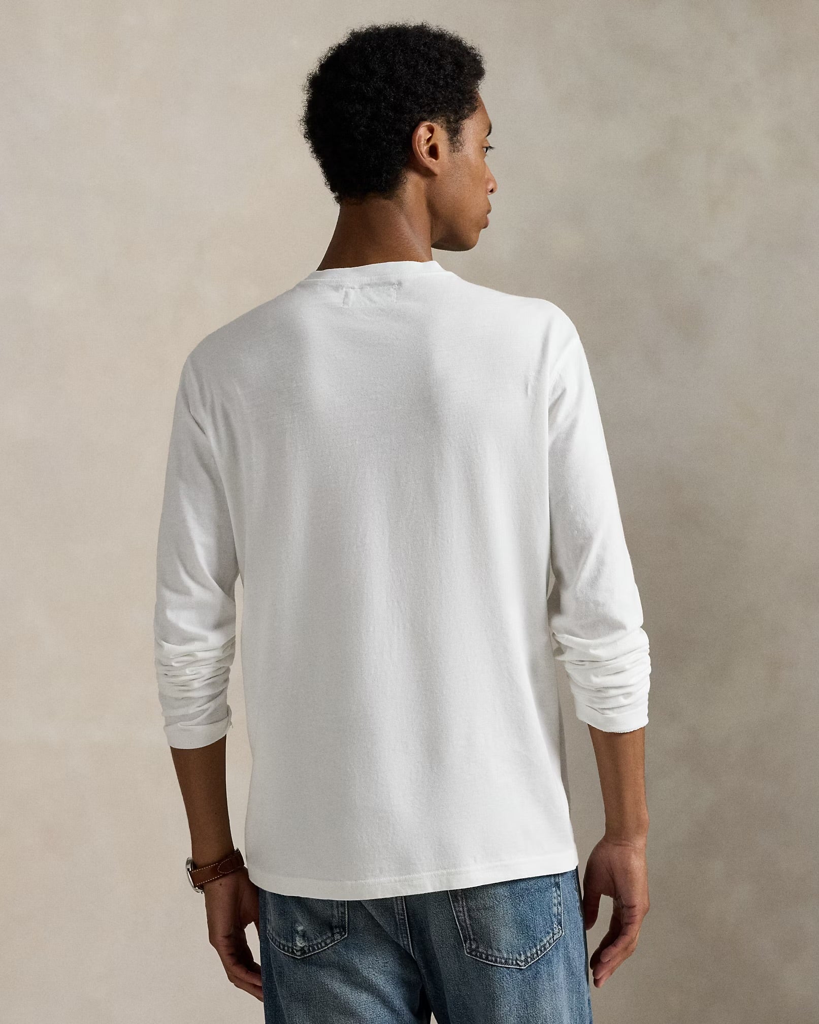Polo Ralph Lauren - Long Sleeve Slub Jersey Henley Shirt in White
