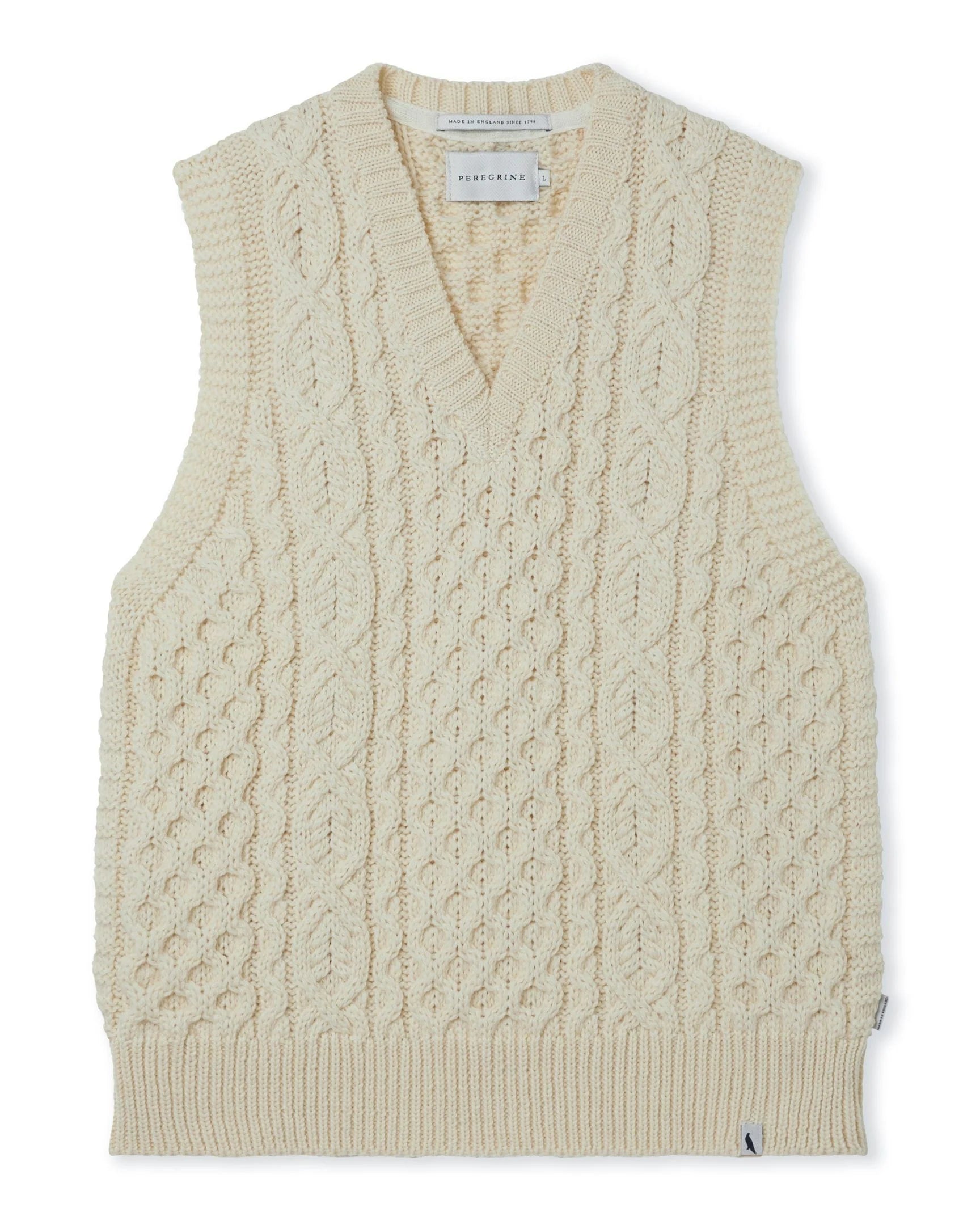 Peregrine - Hudson Aran Vest in Ercu