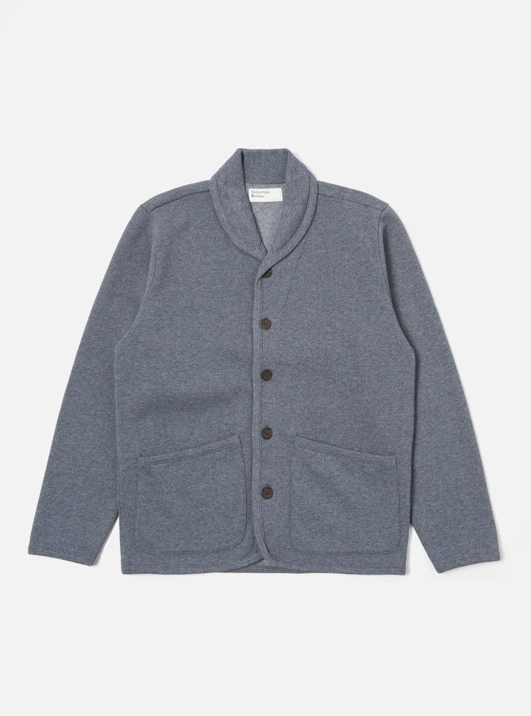 Universal Works- Lancaster Jacket In Navy Recycled Cotton Blend Jersey