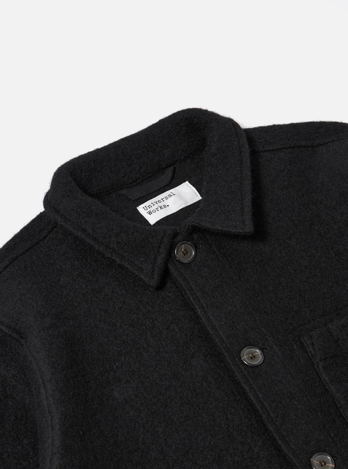 Universal Works - Wool Fleece Field Jacket in Black