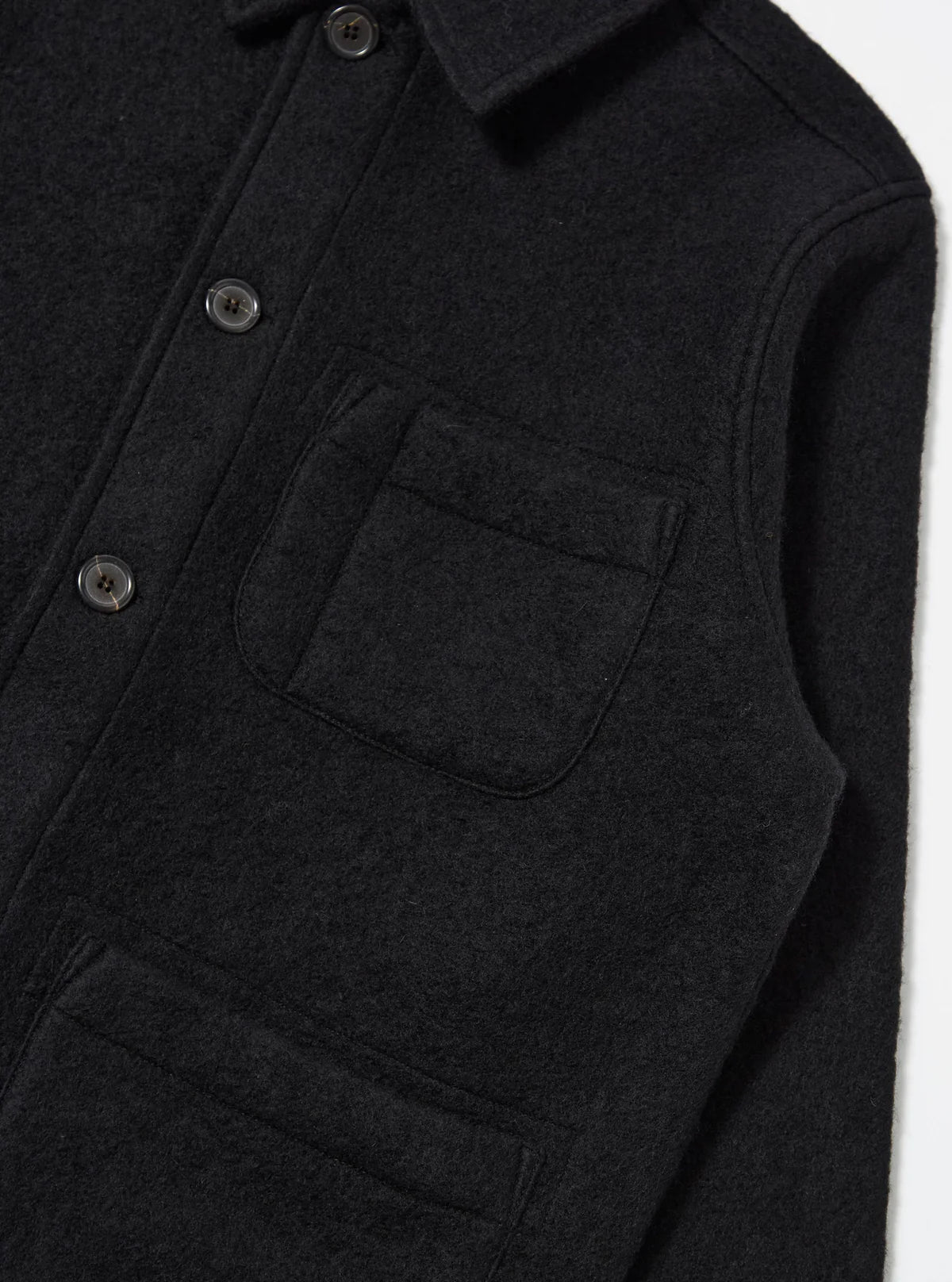 Universal Works - Wool Fleece Field Jacket in Black