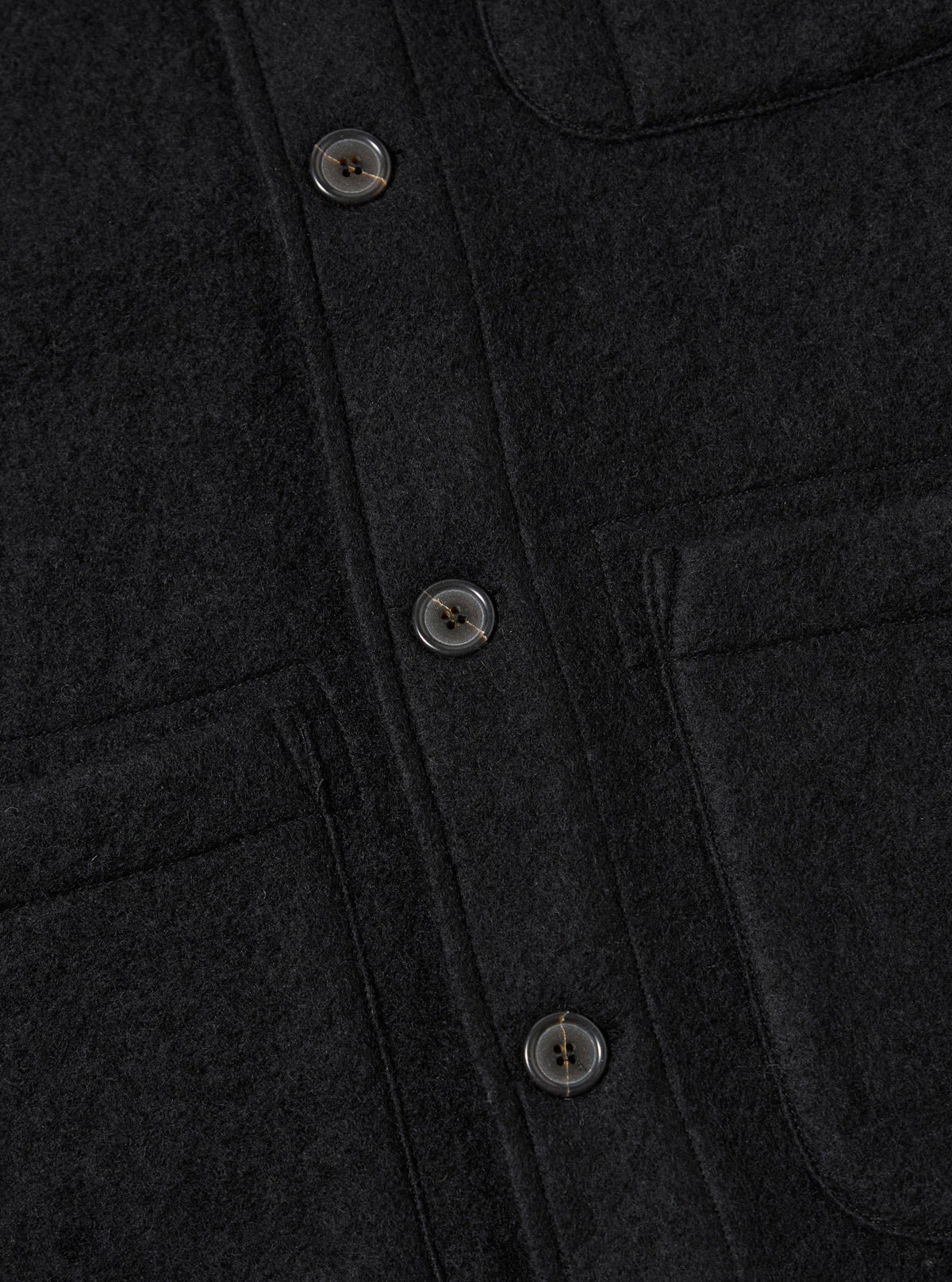 Universal Works - Wool Fleece Field Jacket in Black