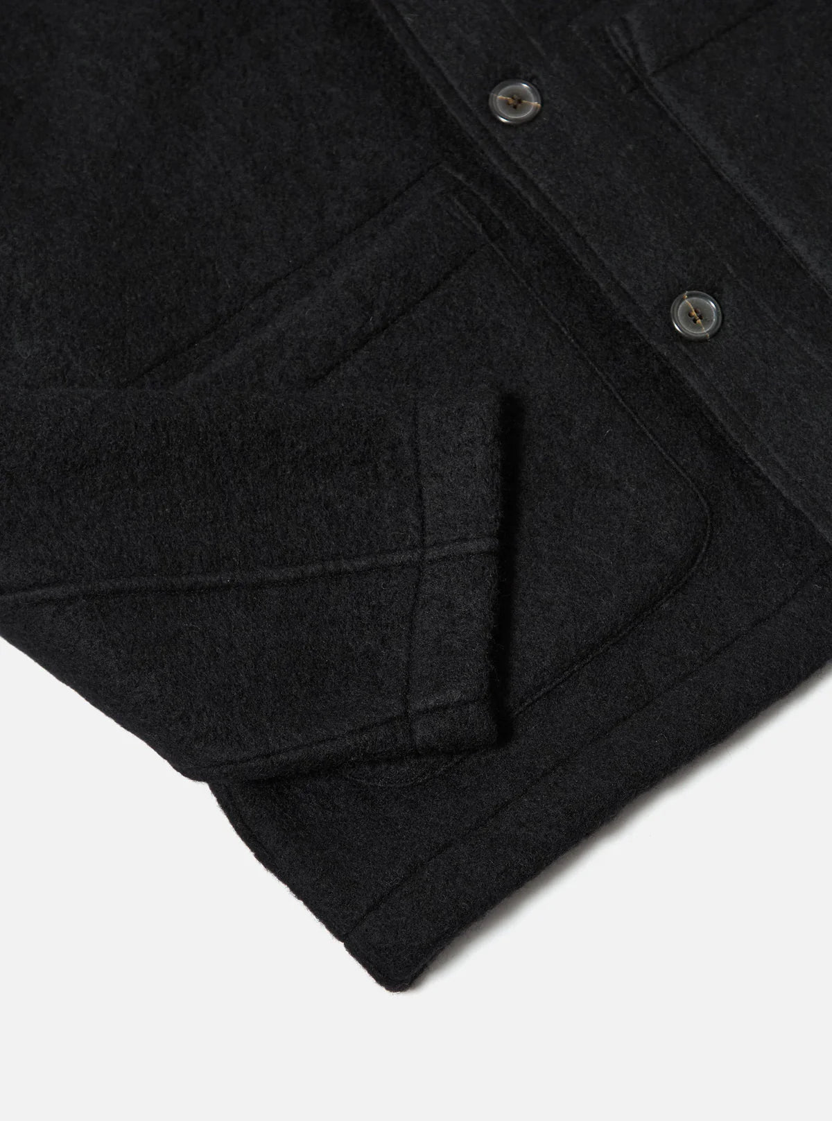 Universal Works - Wool Fleece Field Jacket in Black